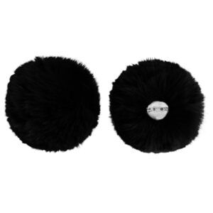 4161 2 Pcs Easter Bunny Tail Black Rabbit Tail Costume